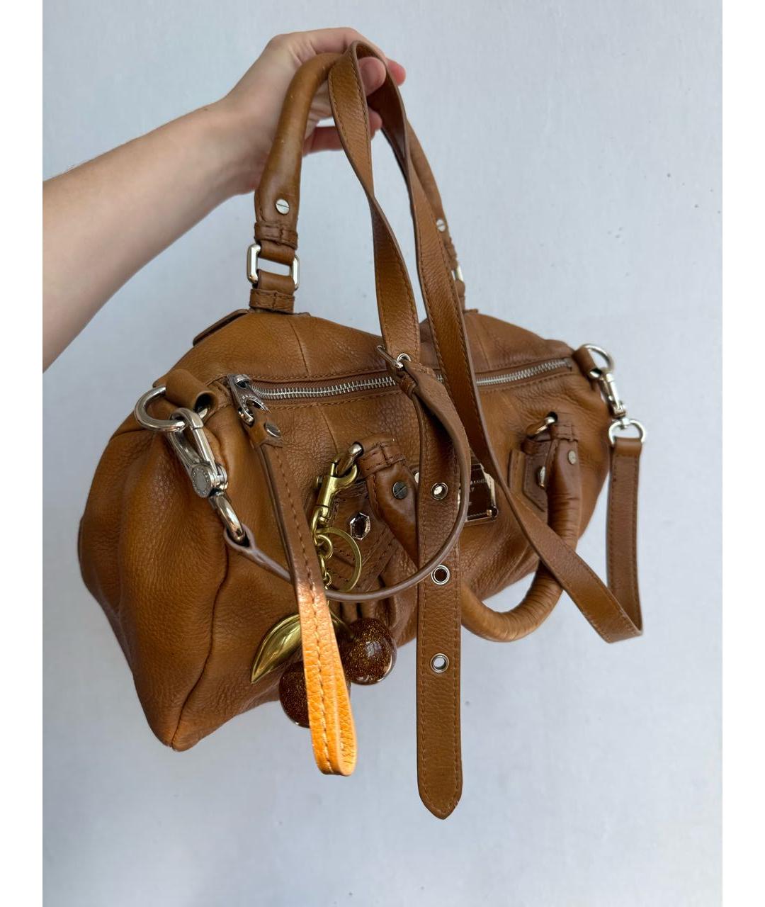 MARC JACOBS Коричневая кожаная сумка с короткими ручками, фото 6