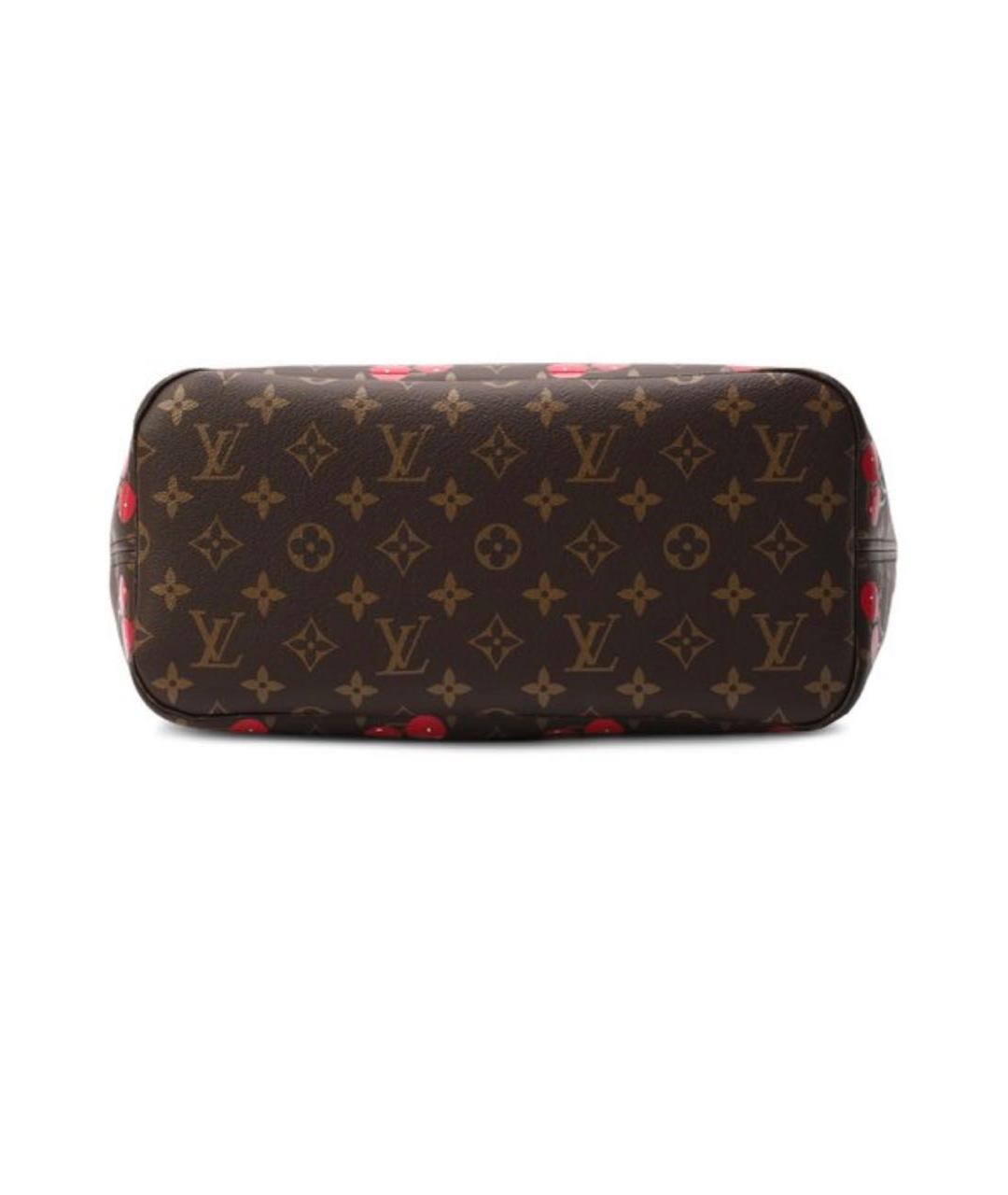LOUIS VUITTON Коричневая кожаная сумка тоут, фото 4