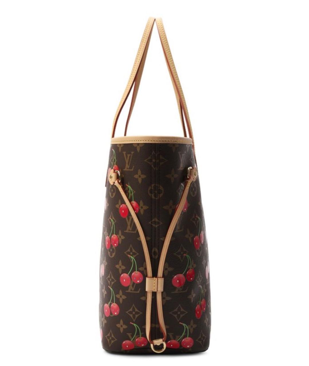 LOUIS VUITTON Коричневая кожаная сумка тоут, фото 3