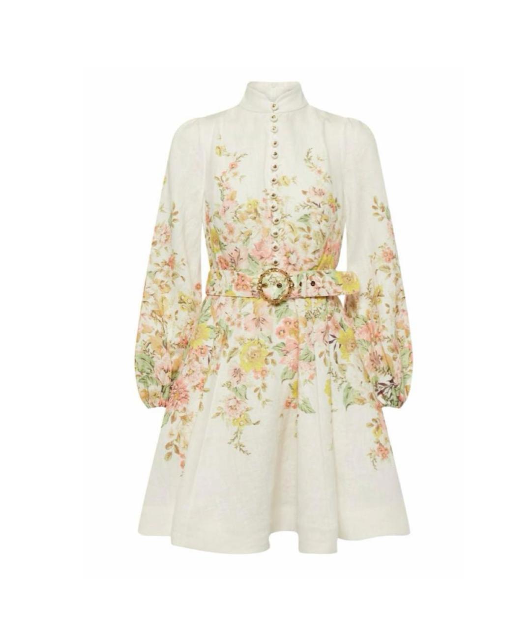 ZIMMERMANN Белое хлопковое коктейльное платье, фото 6