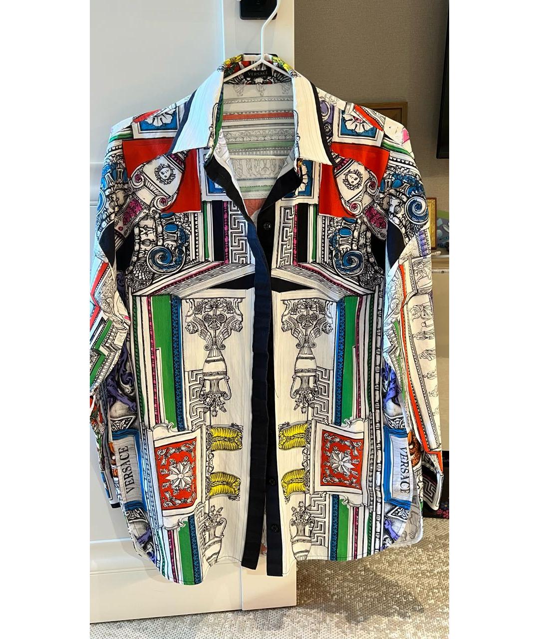 VERSACE Мульти хлопковая рубашка, фото 6