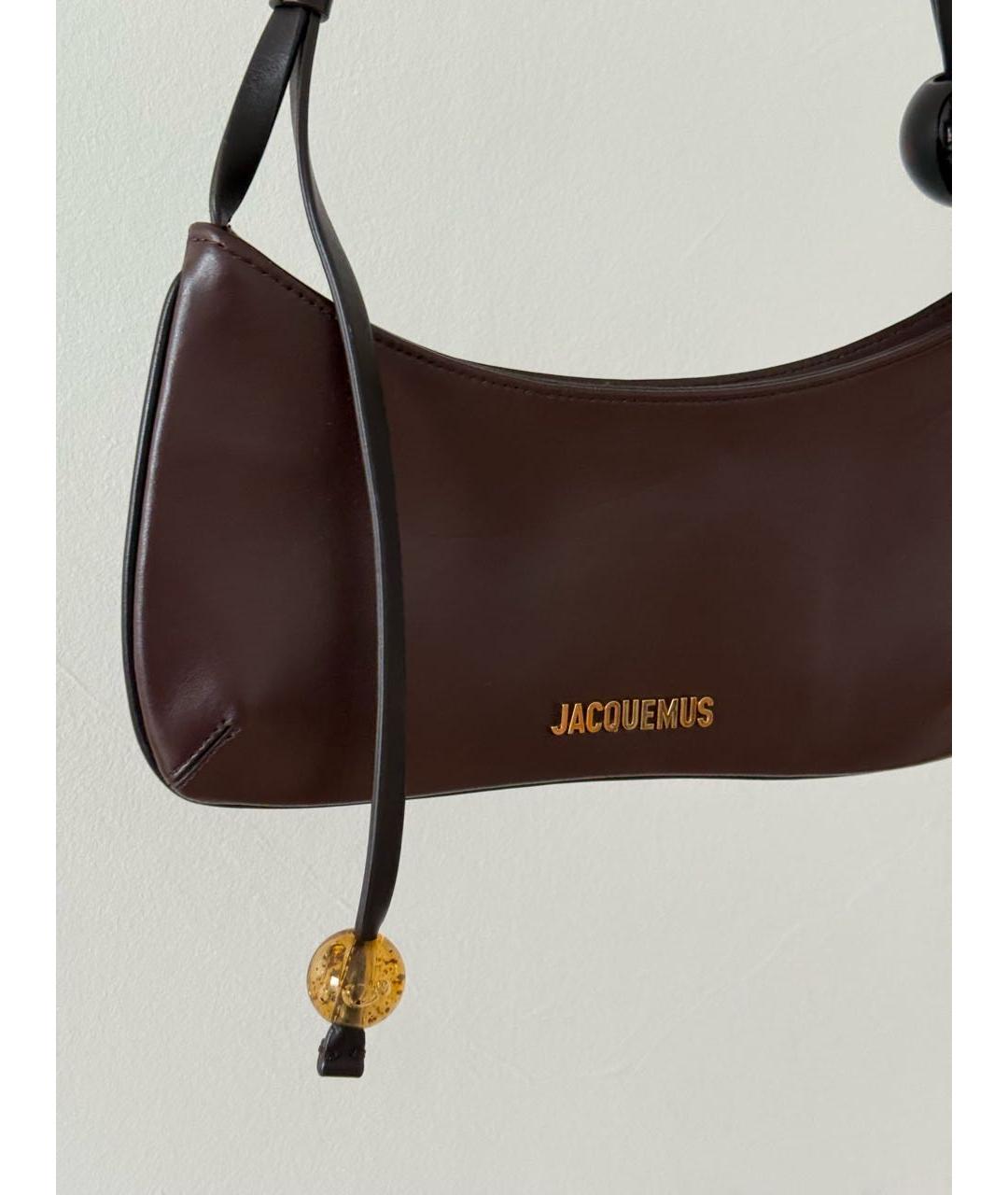 JACQUEMUS Коричневая сумка с короткими ручками из искусственной кожи, фото 2