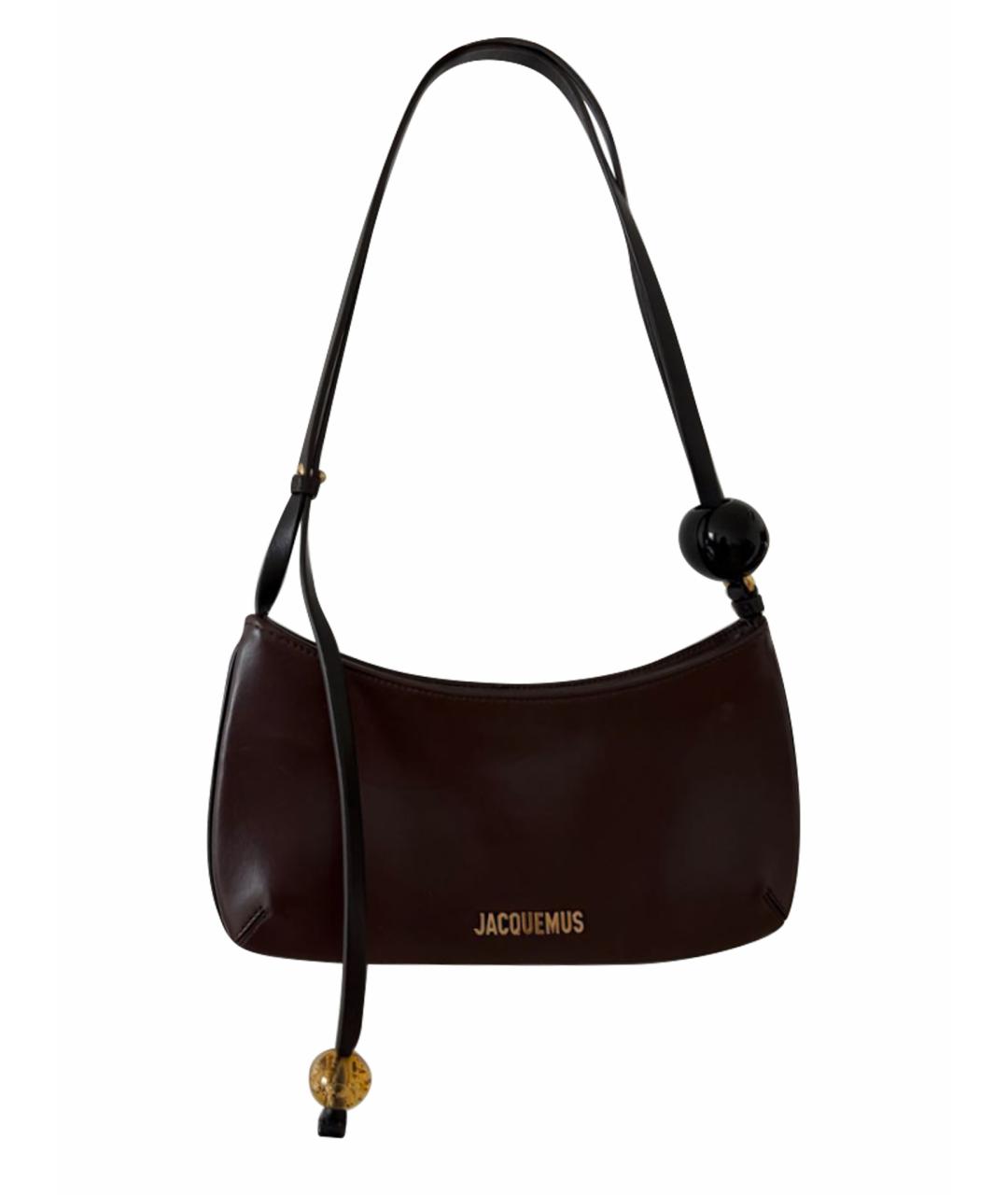 JACQUEMUS Коричневая сумка с короткими ручками из искусственной кожи, фото 1
