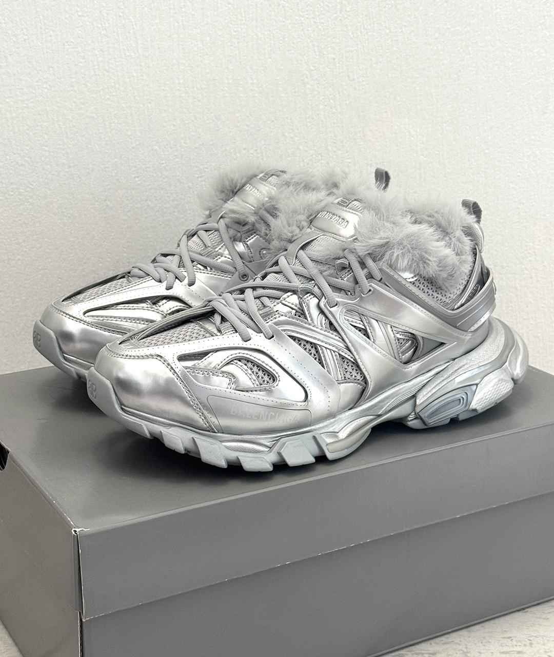 BALENCIAGA Серебряные низкие кроссовки / кеды, фото 2