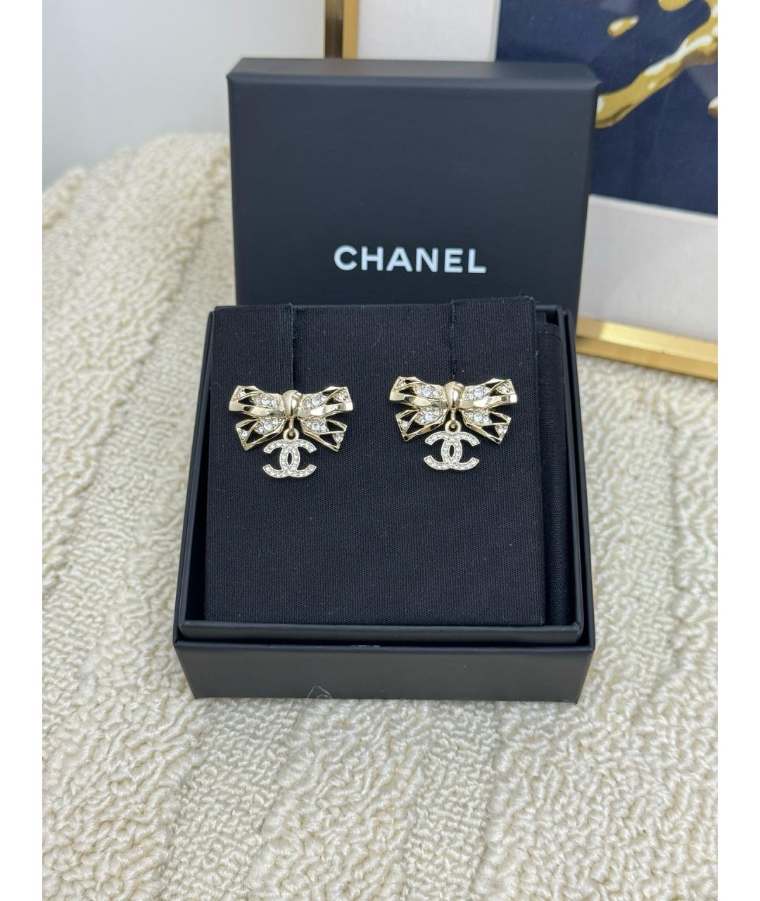 CHANEL Серебряные латунные серьги, фото 6