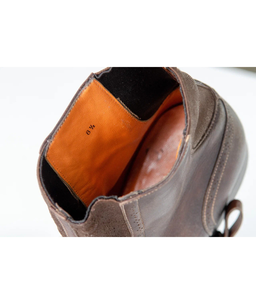 SANTONI Коричневые кожаные высокие ботинки, фото 5