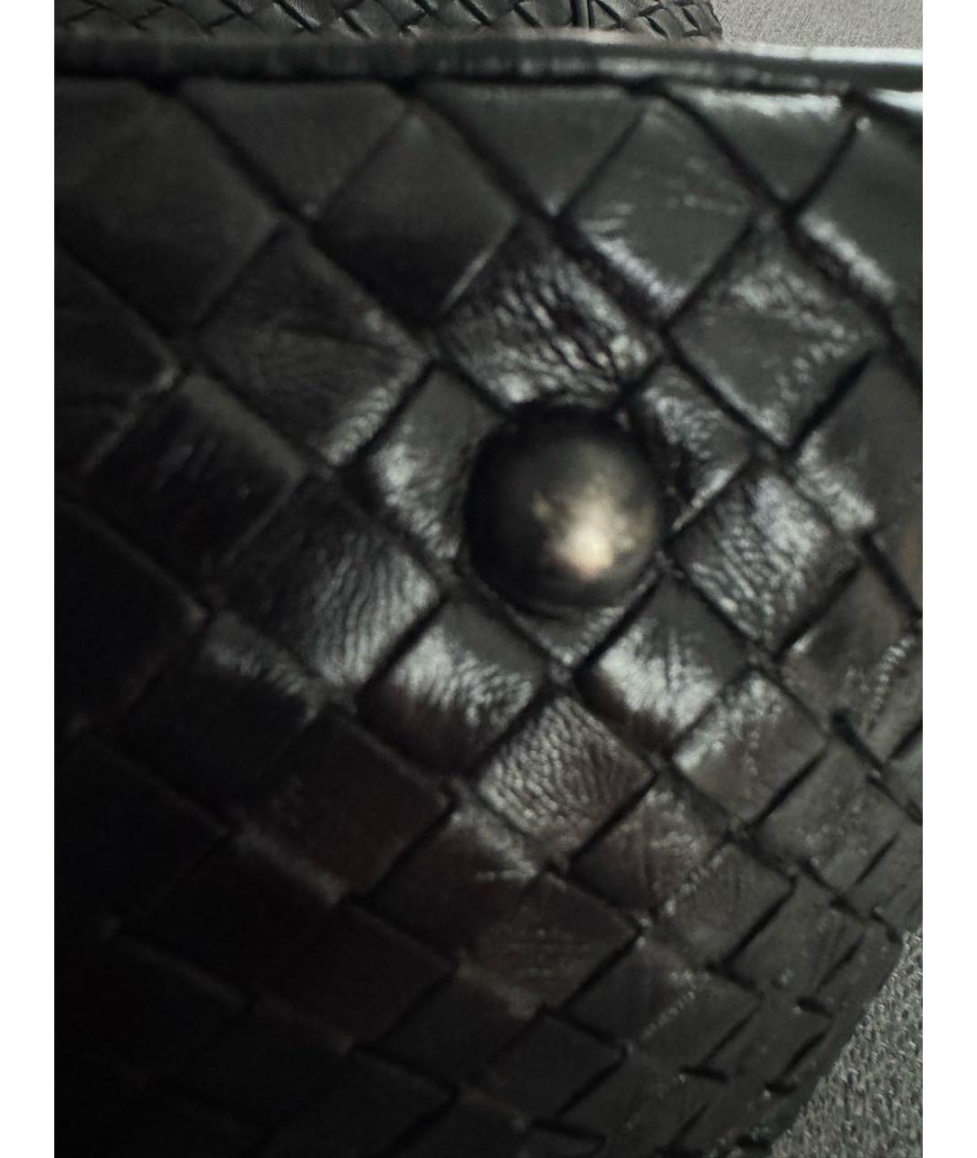 BOTTEGA VENETA Черная кожаная сумка тоут, фото 4