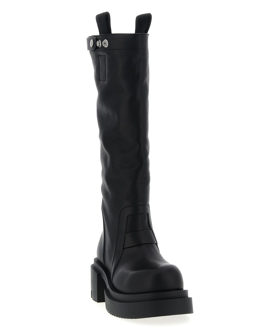 RICK OWENS Черные кожаные сапоги, фото 2