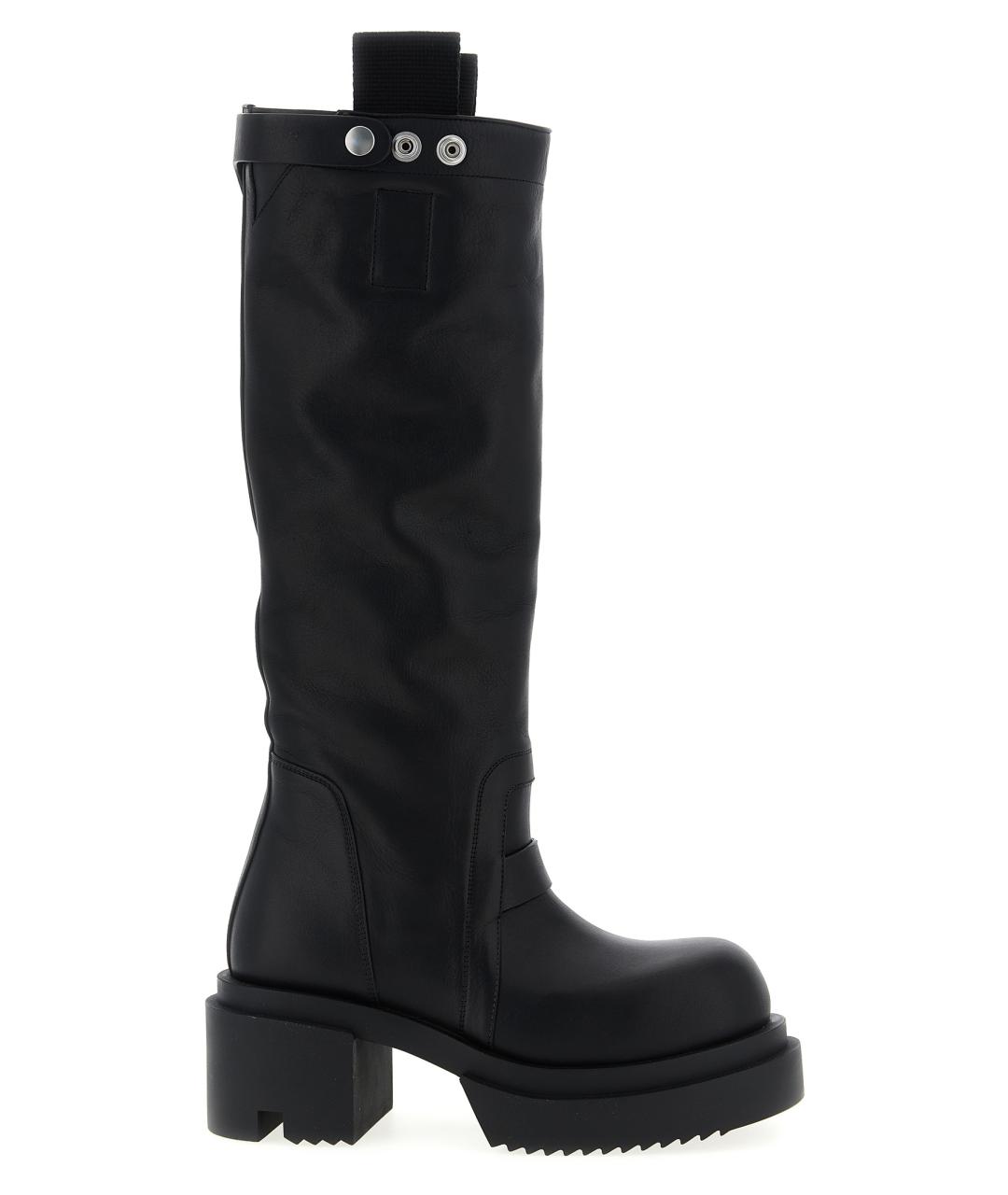 RICK OWENS Черные кожаные сапоги, фото 1
