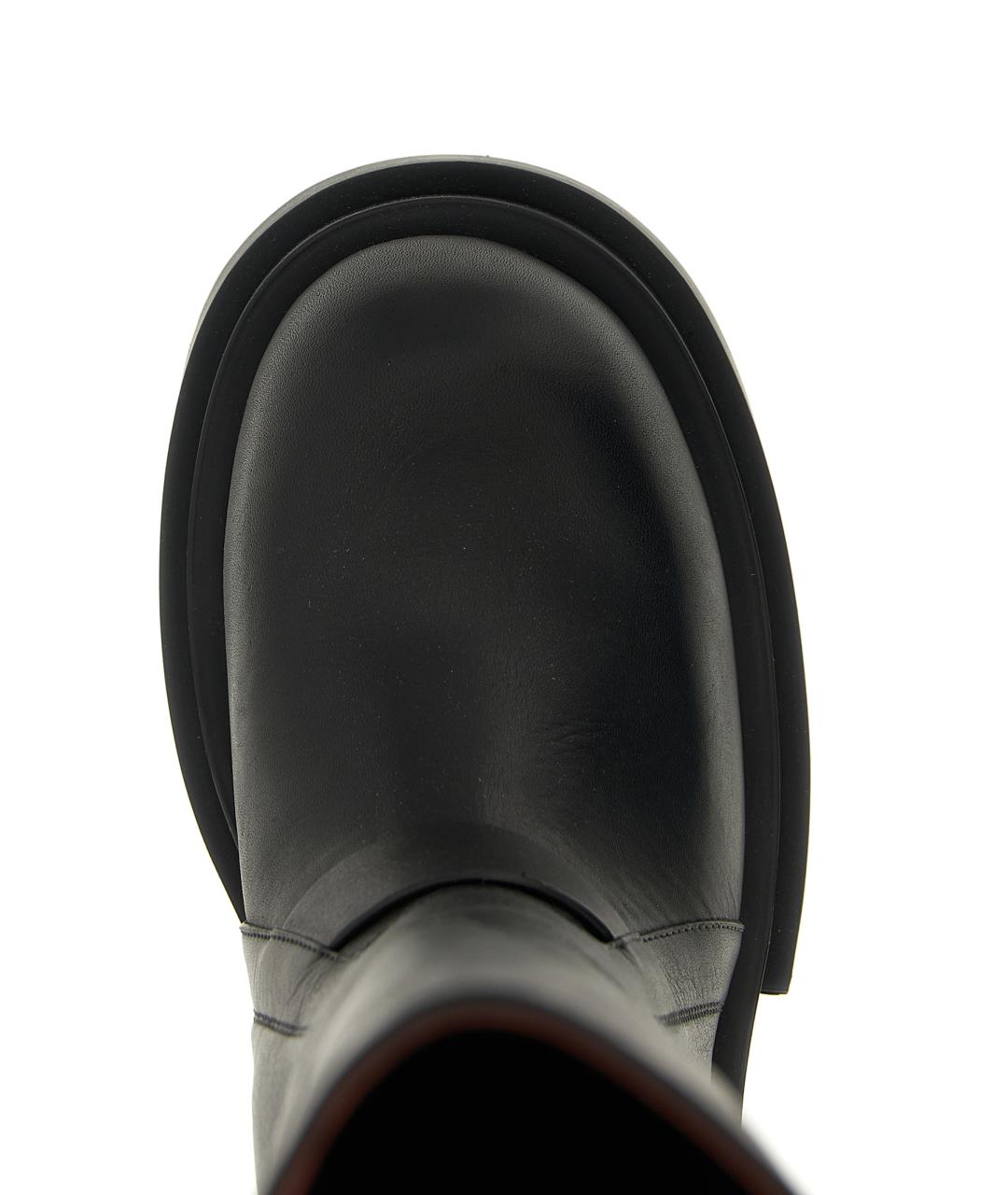 RICK OWENS Черные кожаные сапоги, фото 4