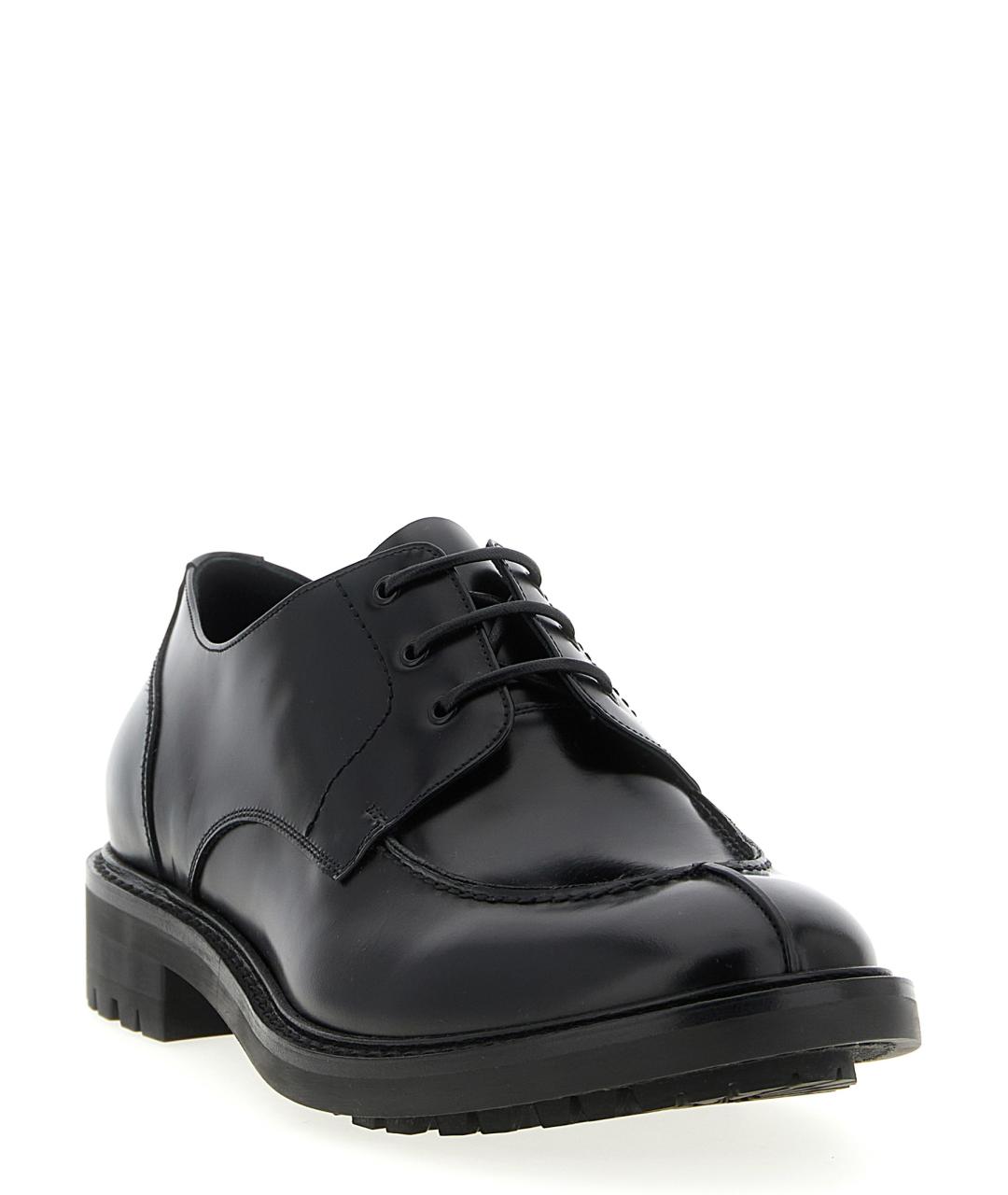 SAINT LAURENT Черные кожаные туфли, фото 2