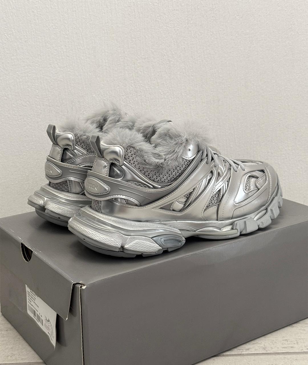 BALENCIAGA Серебряные кроссовки, фото 7