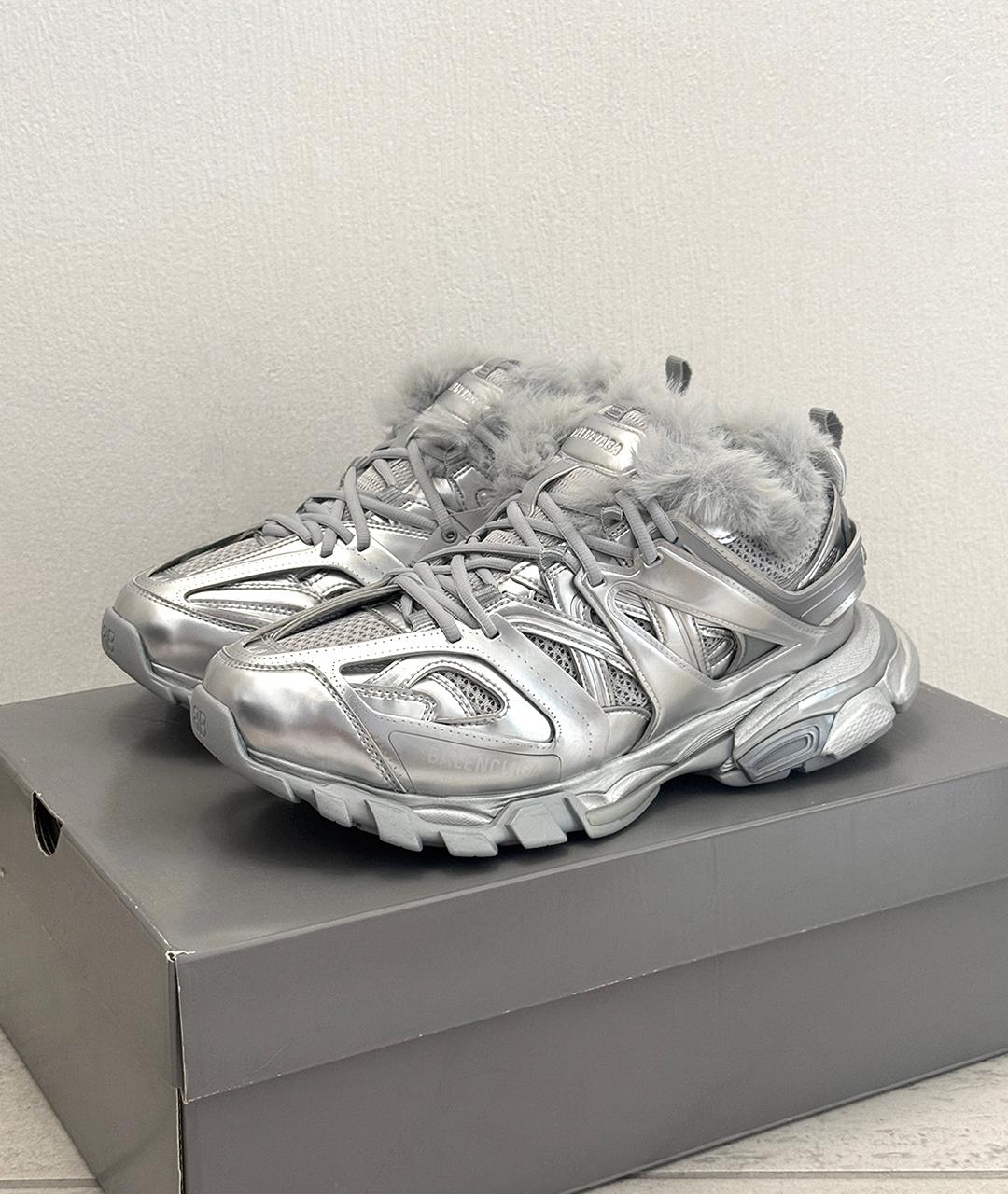 BALENCIAGA Серебряные кроссовки, фото 2