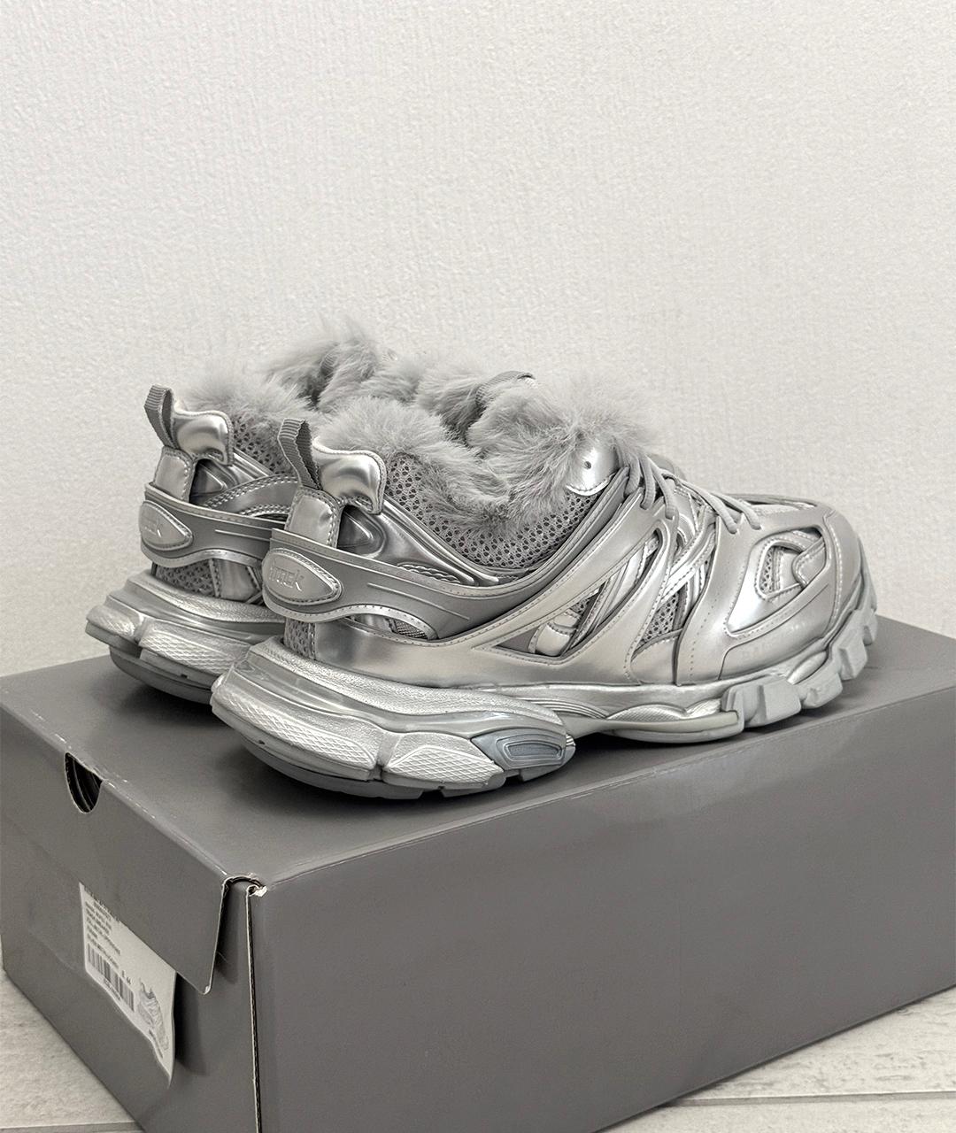 BALENCIAGA Серебряные кроссовки, фото 7