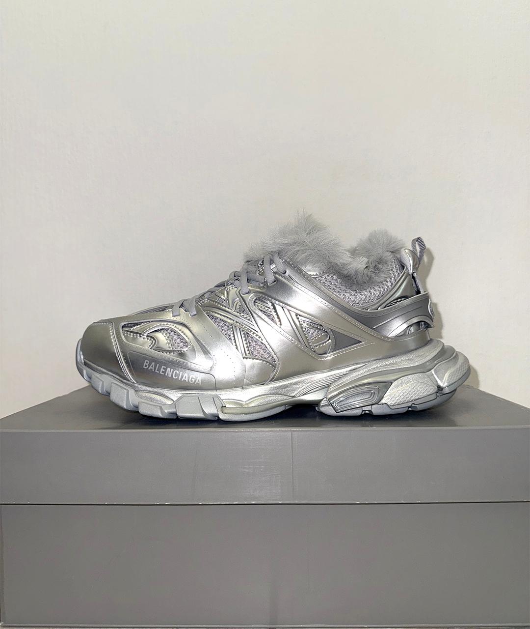 BALENCIAGA Серебряные кроссовки, фото 4