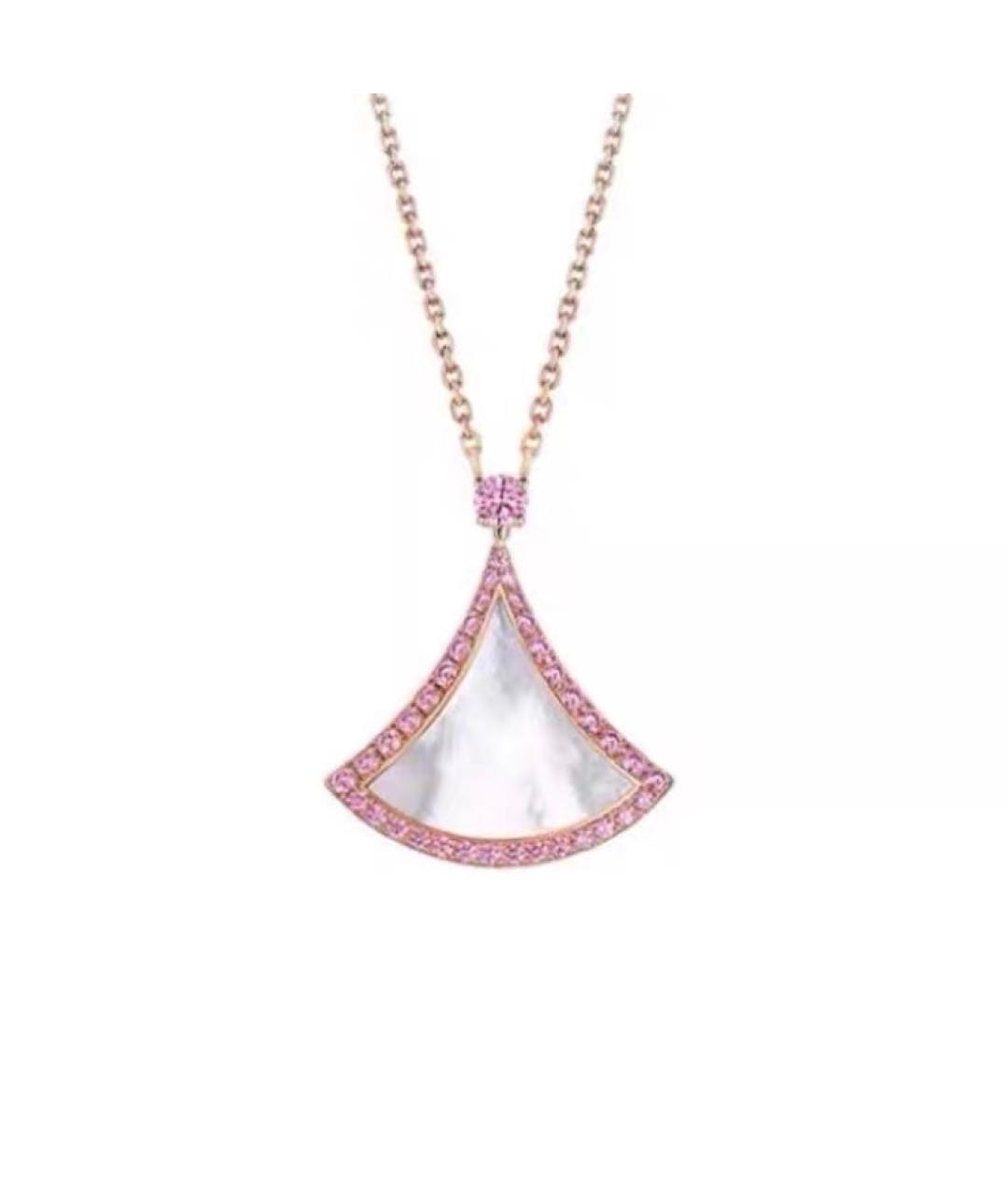 BVLGARI Белое колье из розового золота, фото 1