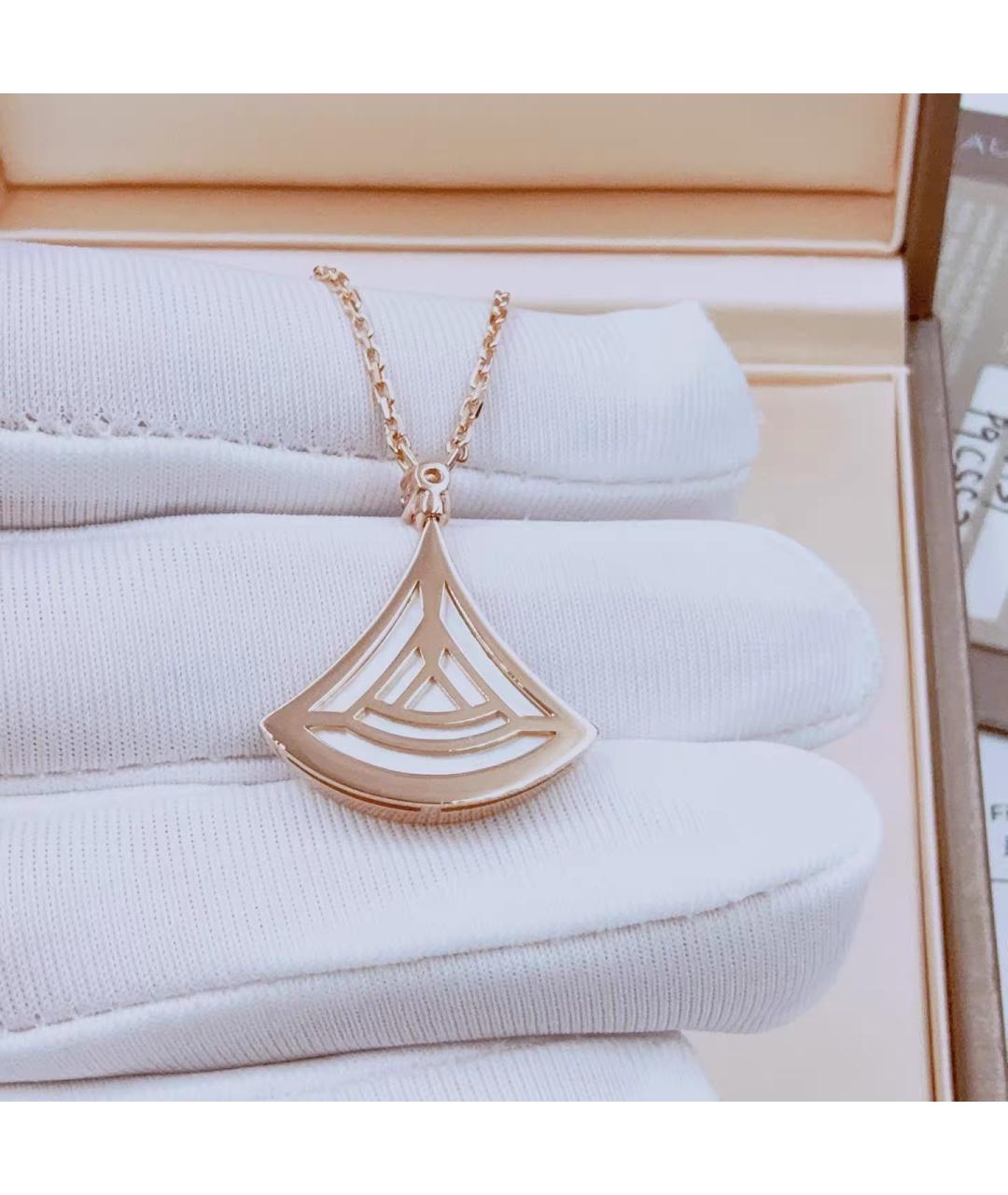 BVLGARI Белое колье из розового золота, фото 5
