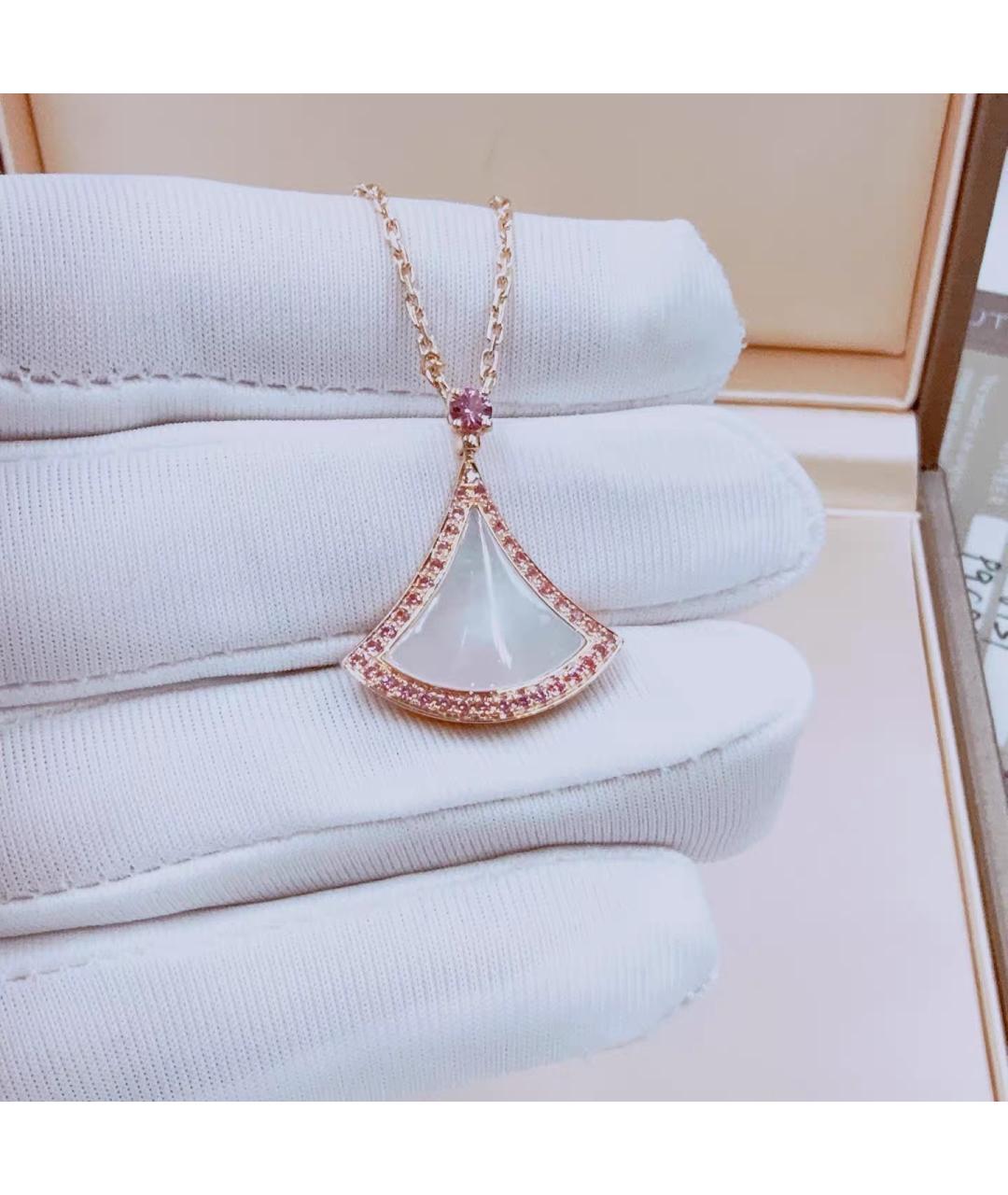 BVLGARI Белое колье из розового золота, фото 4