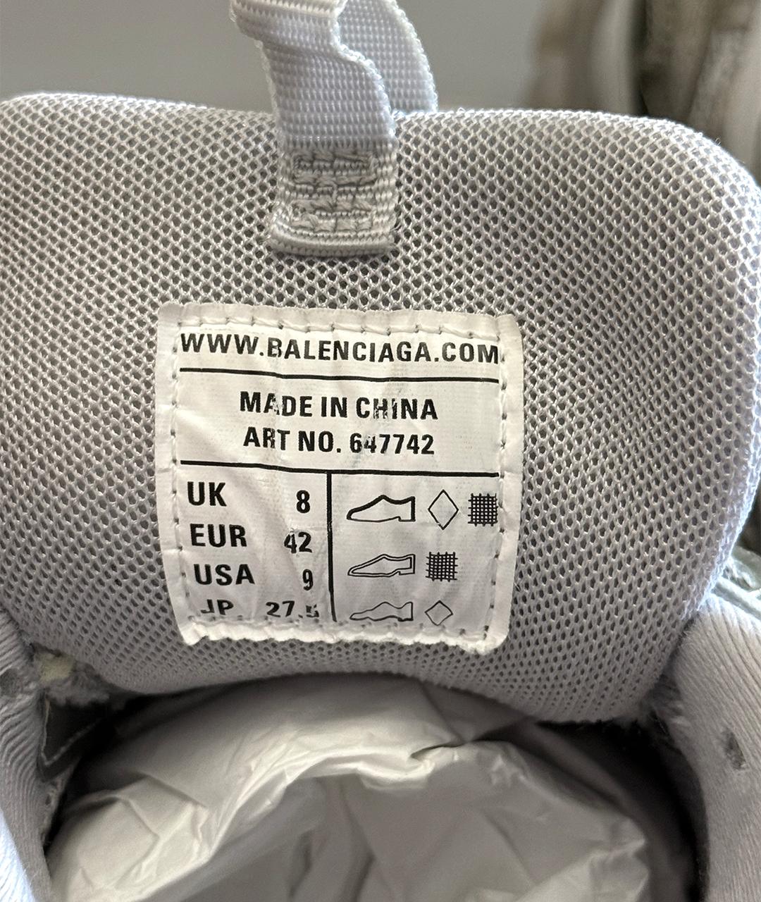 BALENCIAGA Серые низкие кроссовки / кеды, фото 3