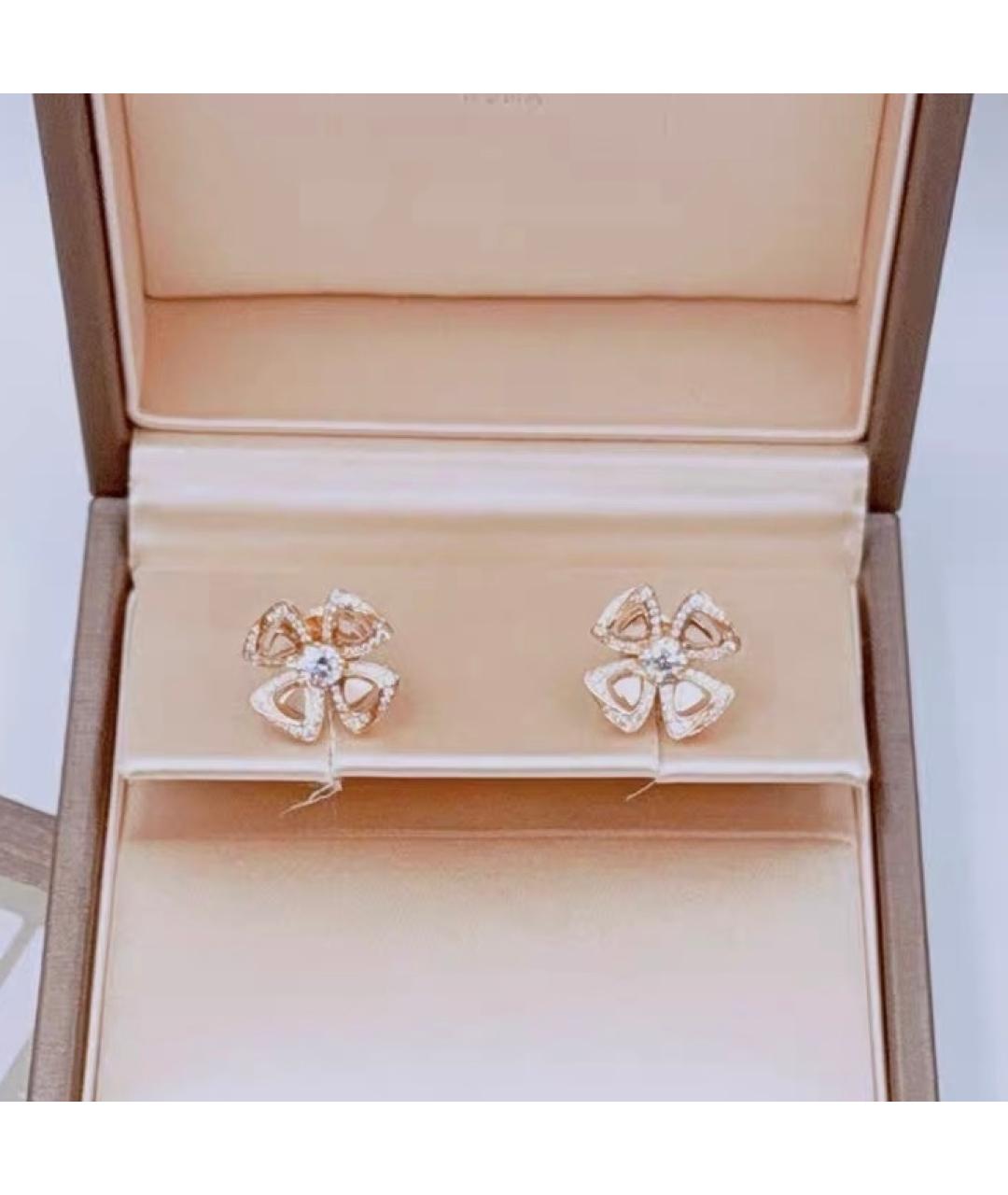 BVLGARI Розовые серьги из розового золота, фото 2