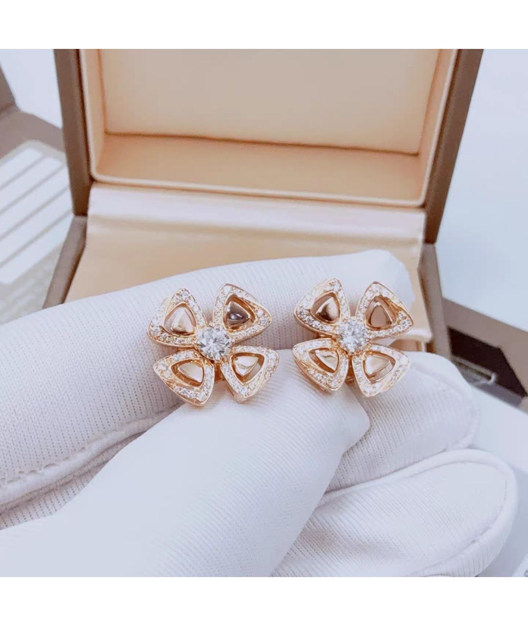 BVLGARI Розовые серьги из розового золота, фото 4