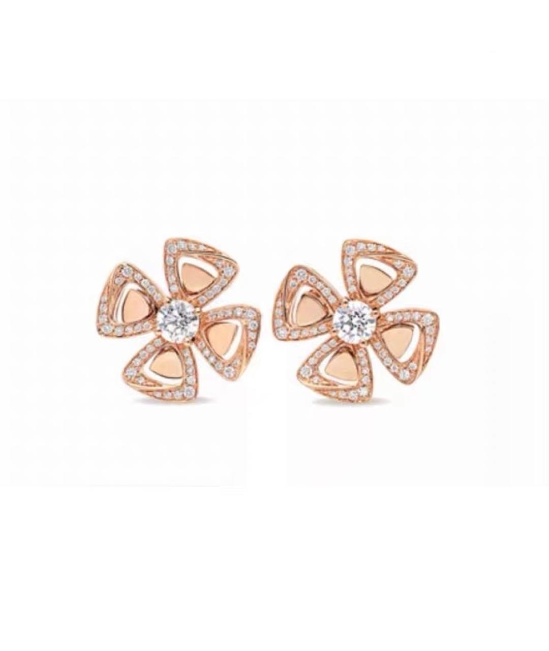 BVLGARI Розовые серьги из розового золота, фото 8