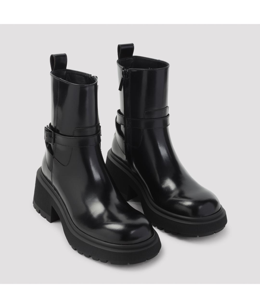 JIMMY CHOO Черные кожаные ботинки, фото 5