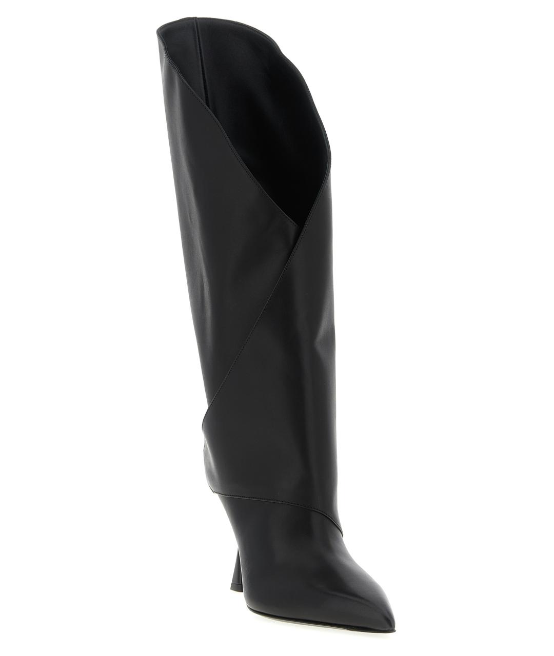 BALMAIN Черные кожаные сапоги, фото 2