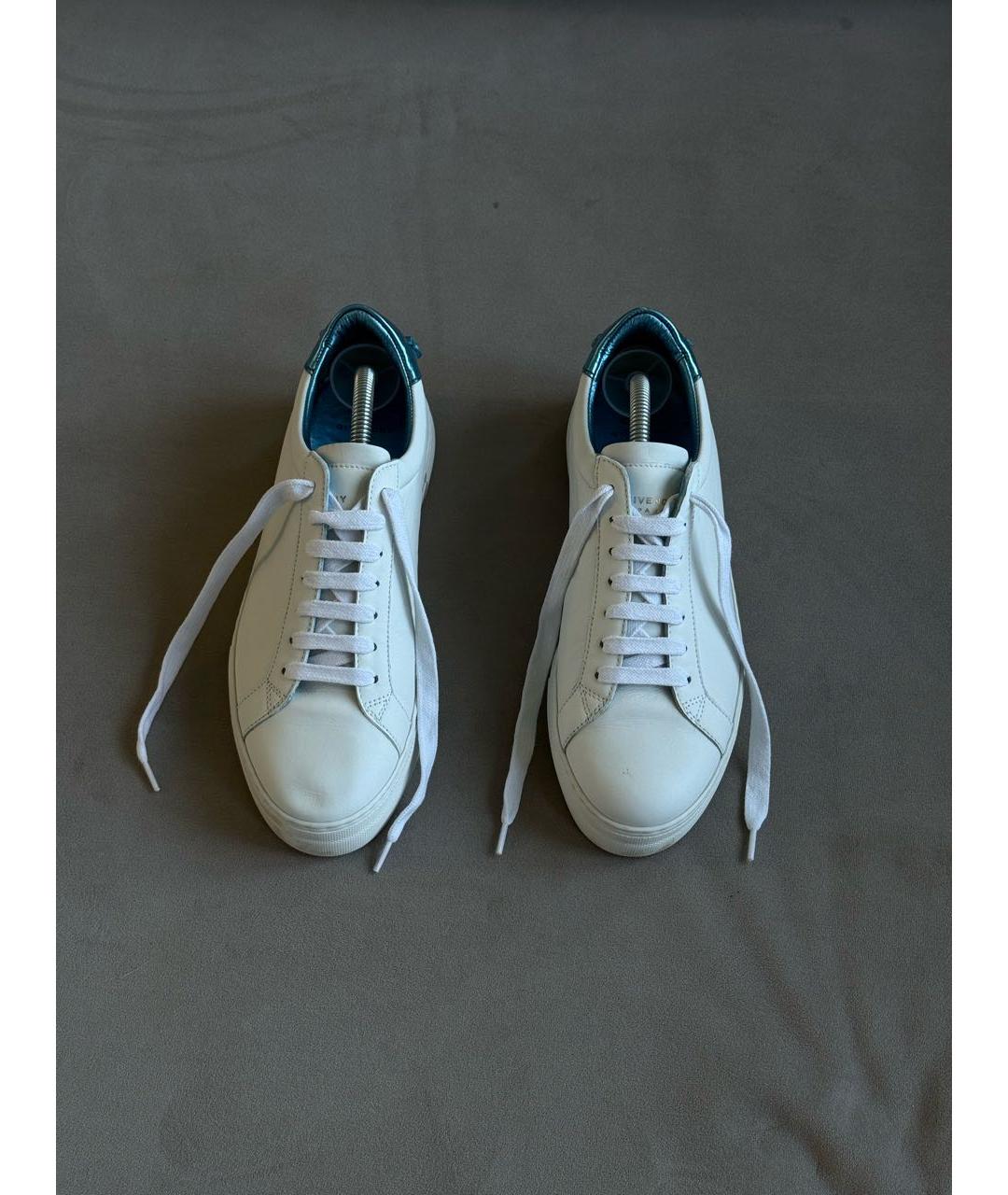 GIVENCHY Бирюзовые кожаные кроссовки, фото 2