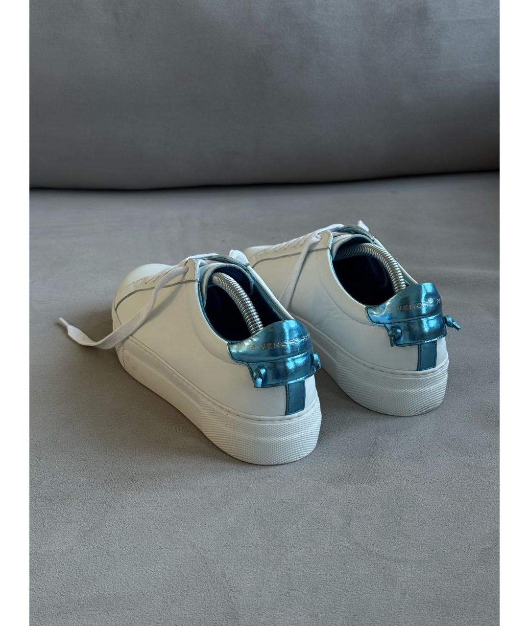 GIVENCHY Бирюзовые кожаные кроссовки, фото 3