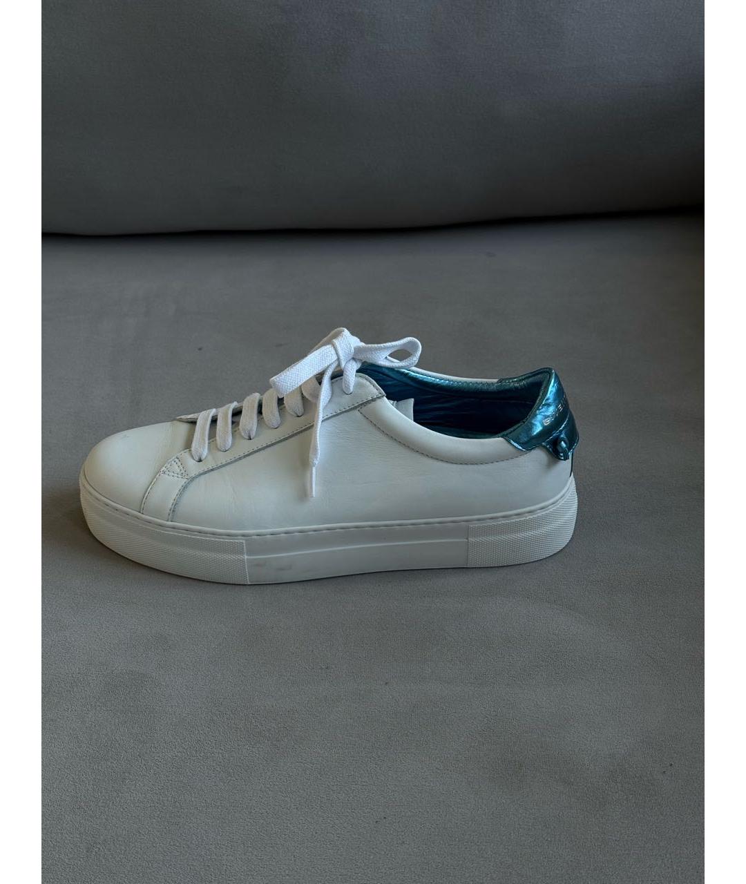 GIVENCHY Бирюзовые кожаные кроссовки, фото 6