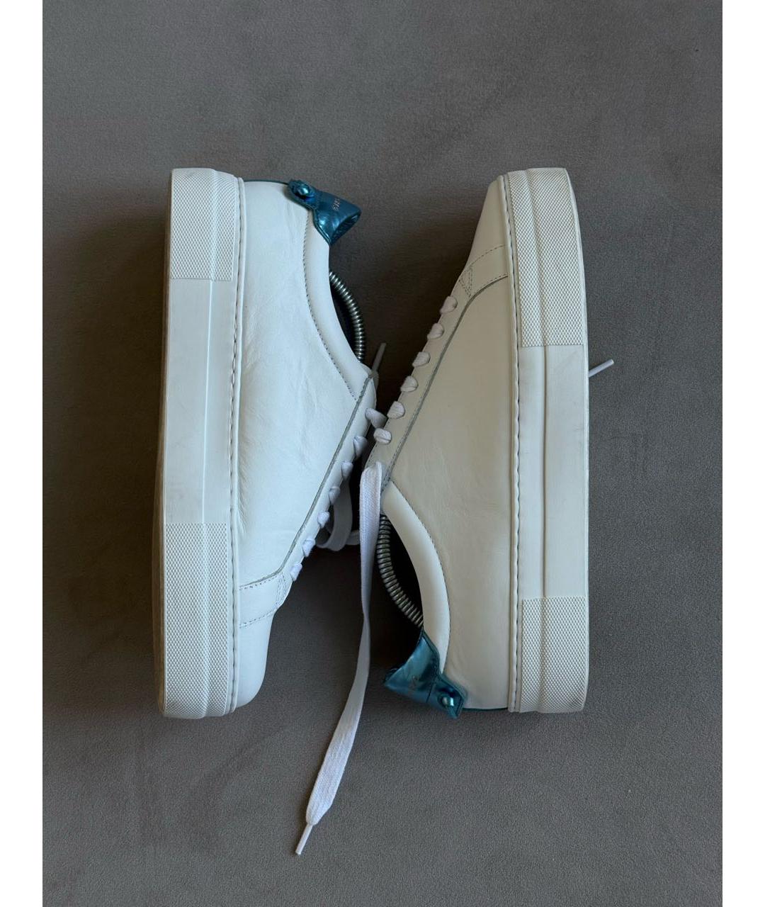 GIVENCHY Бирюзовые кожаные кроссовки, фото 4