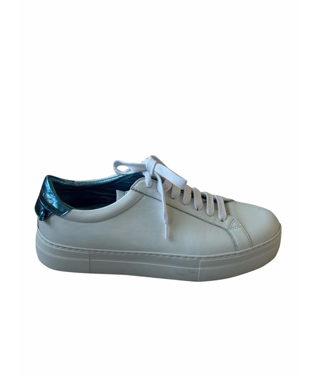 GIVENCHY Бирюзовые кожаные кроссовки, фото 1