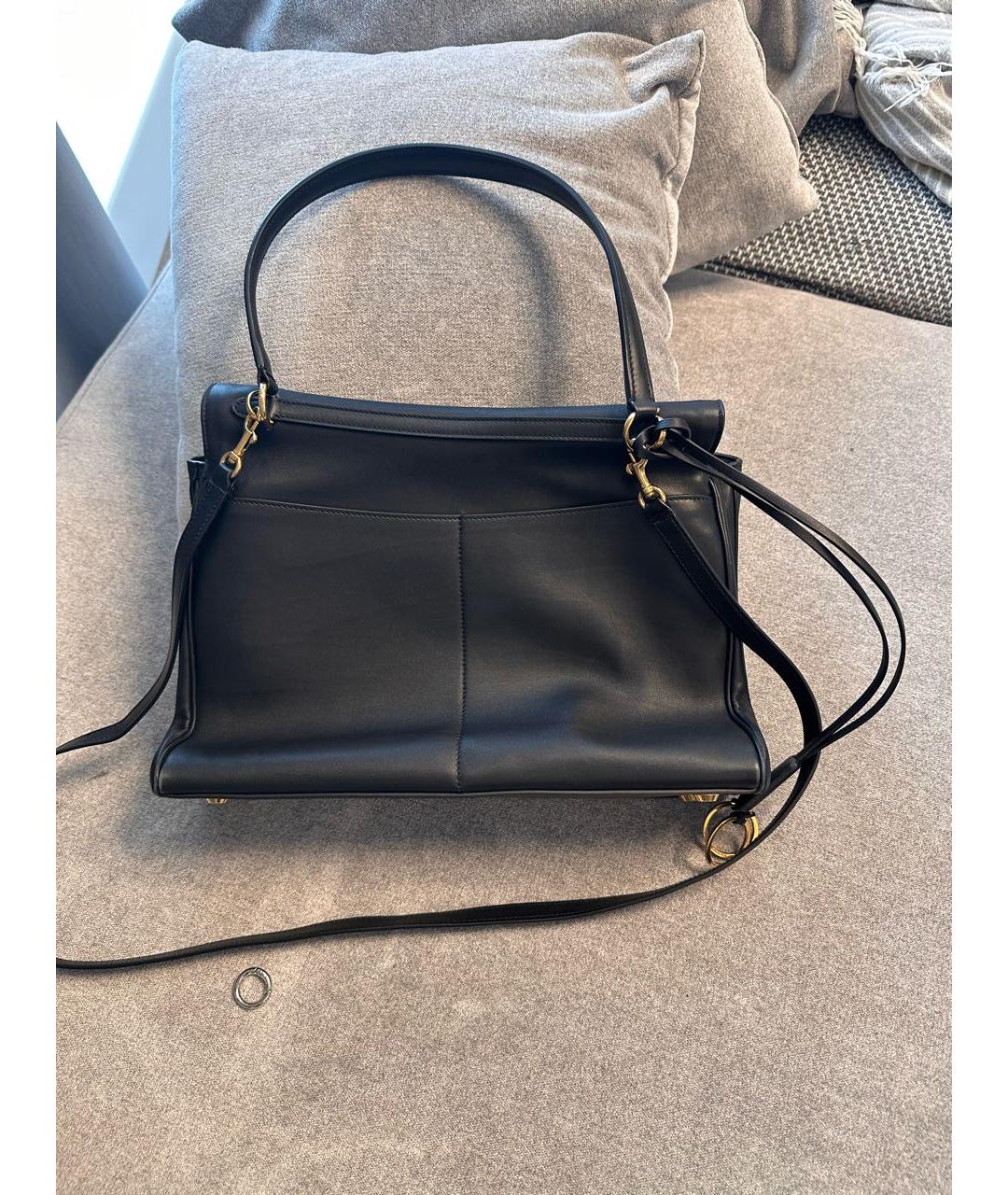 BALENCIAGA Черная кожаная сумка с короткими ручками, фото 2