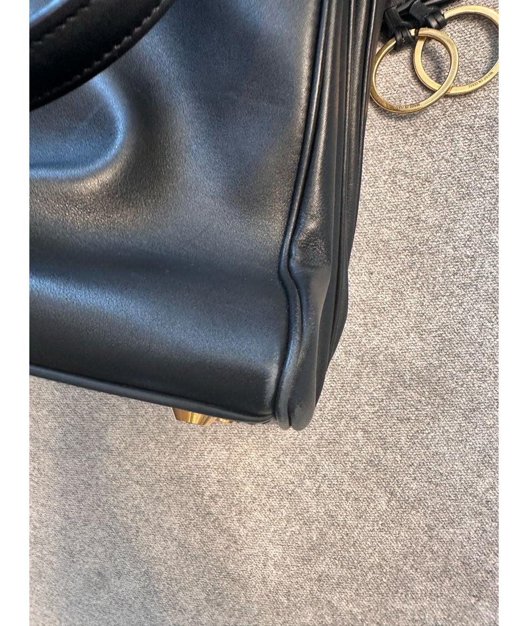 BALENCIAGA Черная кожаная сумка с короткими ручками, фото 5