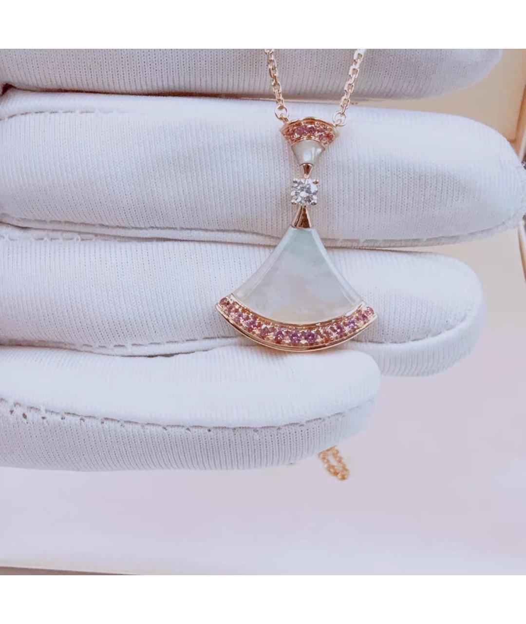 BVLGARI Белое колье из розового золота, фото 4