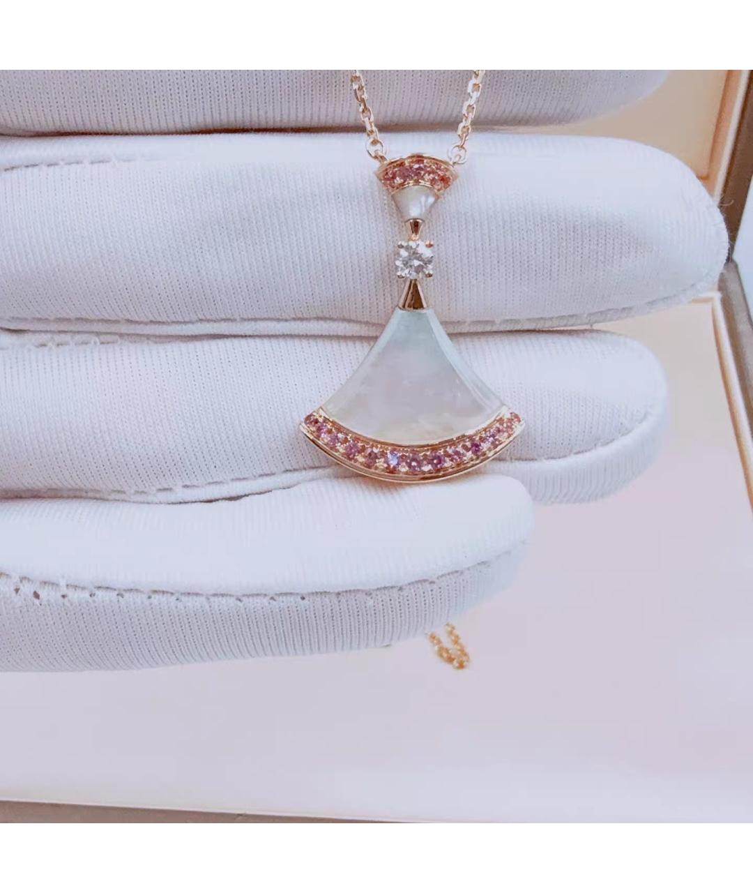 BVLGARI Белое колье из розового золота, фото 2