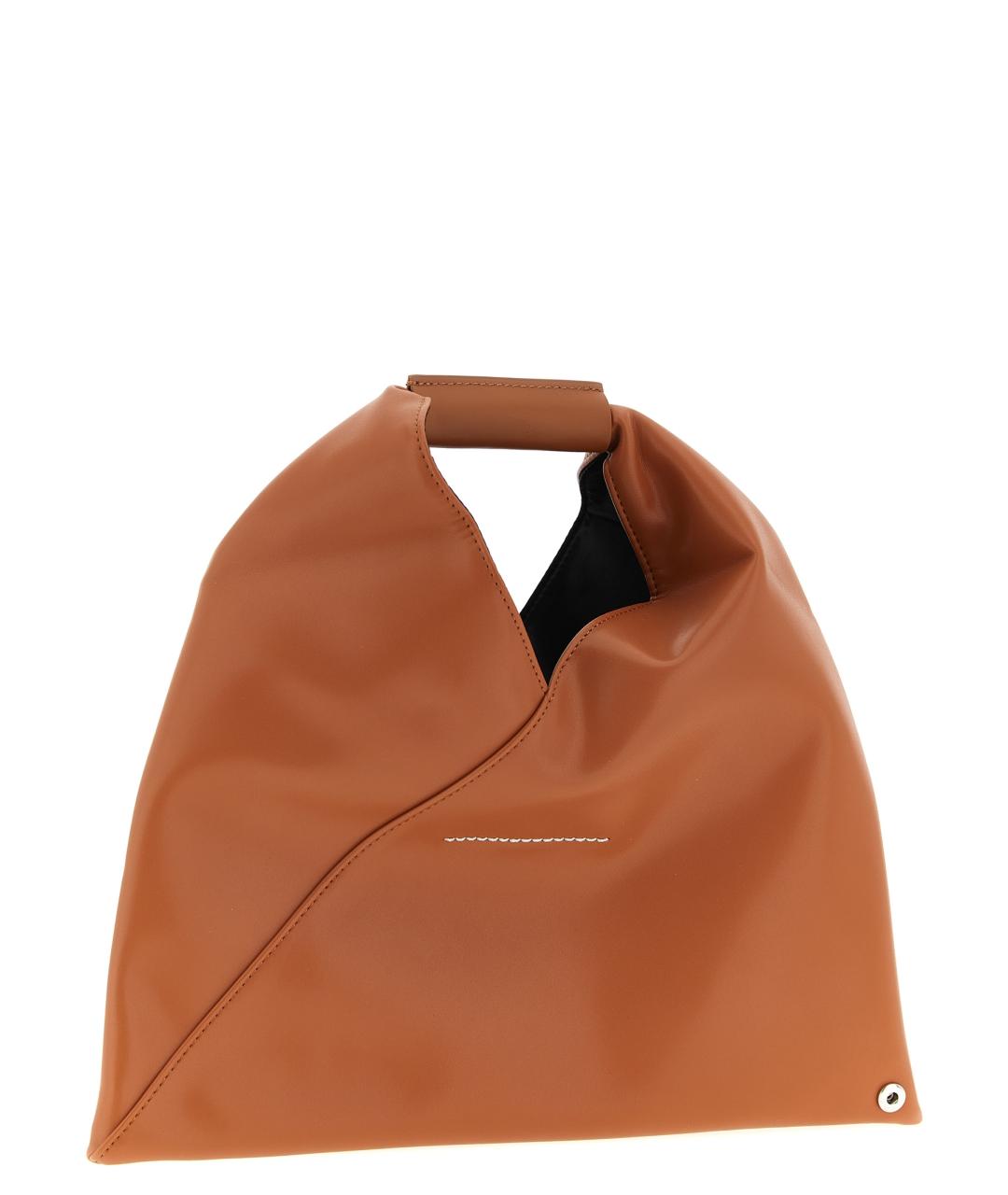 MM6 MAISON MARGIELA Коричневая синтетическая сумка тоут, фото 2