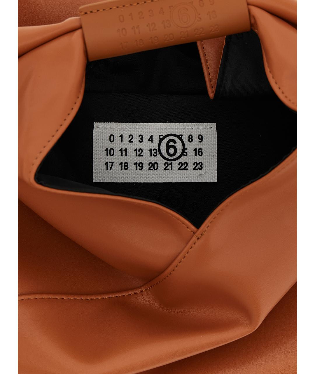 MM6 MAISON MARGIELA Коричневая синтетическая сумка тоут, фото 4