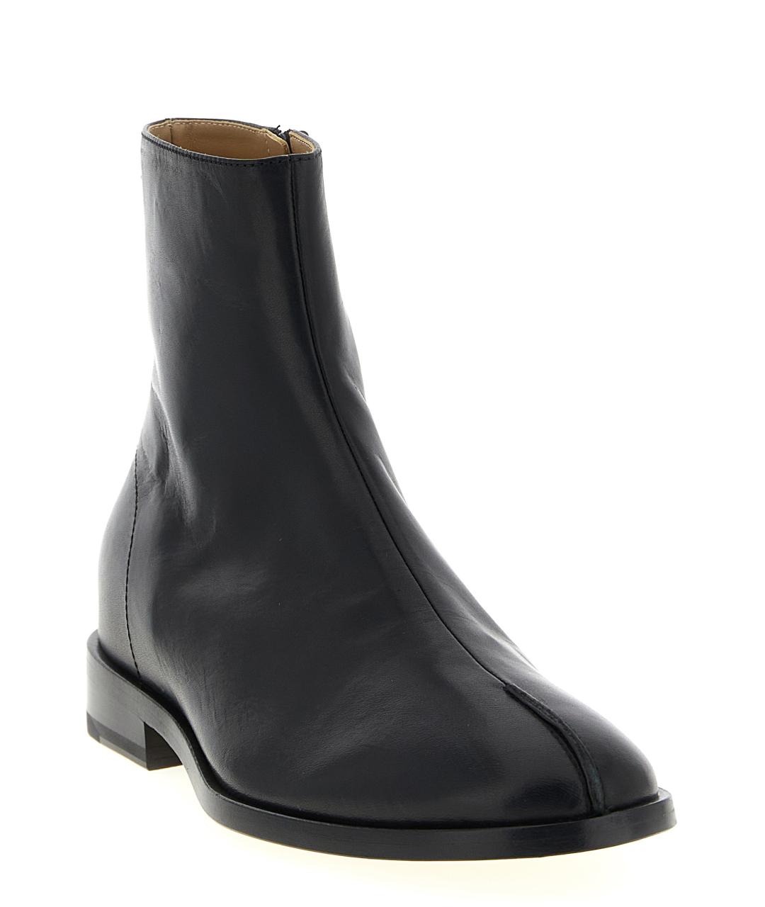MM6 MAISON MARGIELA Черные кожаные высокие ботинки, фото 2