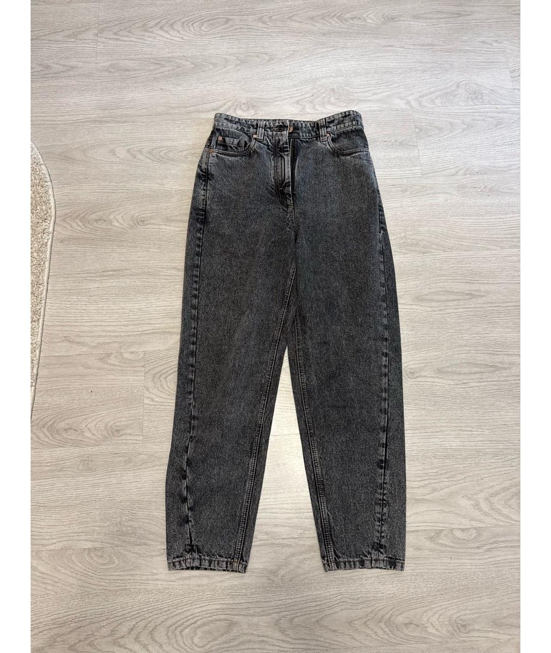 BRUNELLO CUCINELLI Черные хлопковые прямые джинсы, фото 5