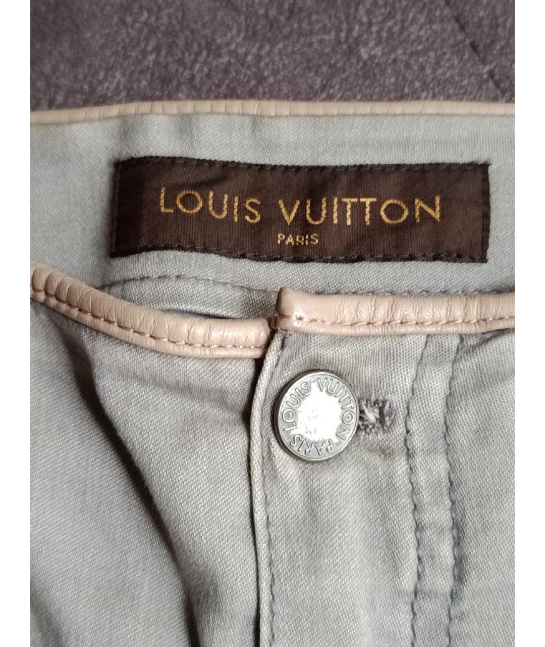 LOUIS VUITTON Серые хлопковые джинсы слим, фото 3