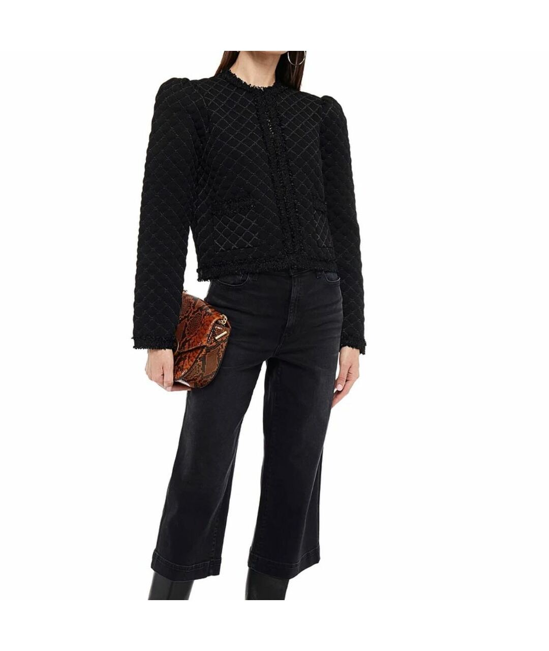 SANDRO Черный полиамидовый кардиган, фото 3