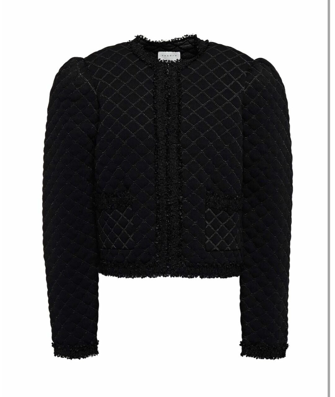 SANDRO Черный полиамидовый кардиган, фото 5