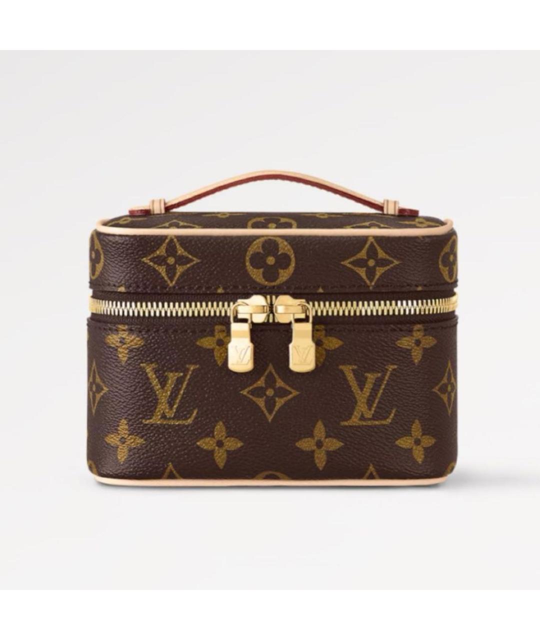 LOUIS VUITTON Коричневая кожаная сумка с короткими ручками, фото 8