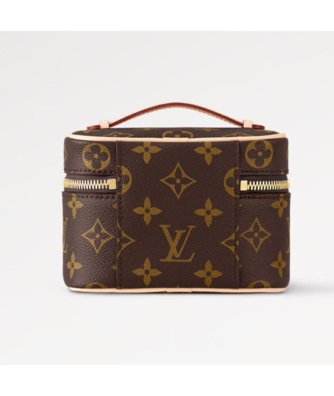 LOUIS VUITTON Коричневая кожаная сумка с короткими ручками, фото 2