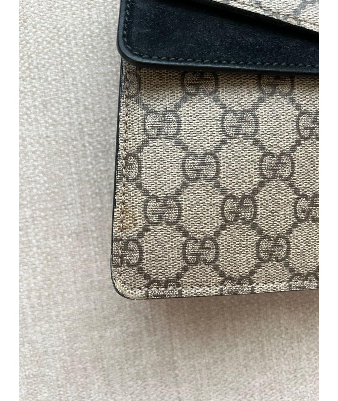 GUCCI Бежевая кожаная сумка через плечо, фото 5