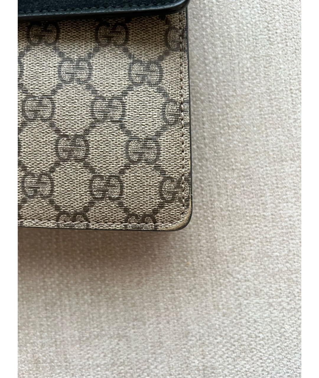 GUCCI Бежевая кожаная сумка через плечо, фото 6