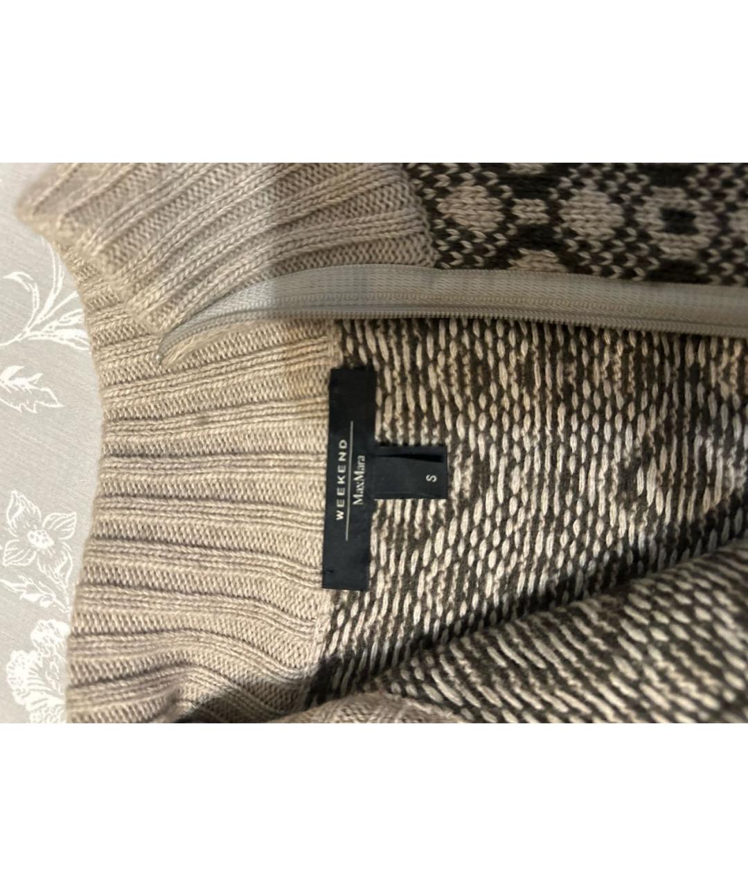 WEEKEND MAX MARA Бежевый шерстяной джемпер / свитер, фото 4