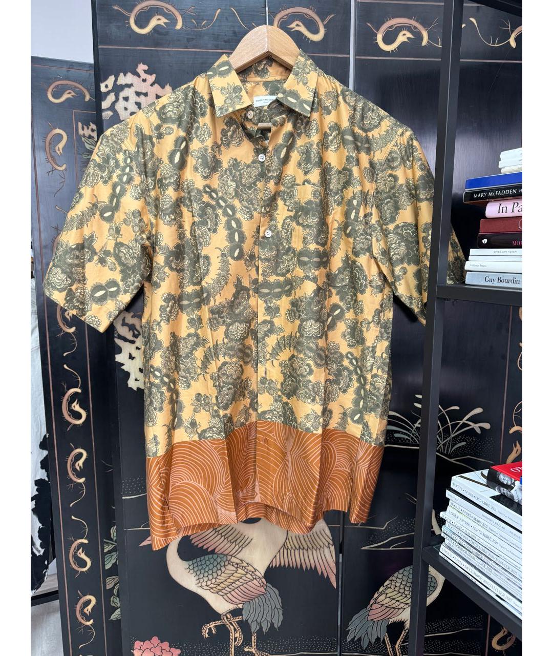 DRIES VAN NOTEN Коричневая хлопковая кэжуал рубашка, фото 8